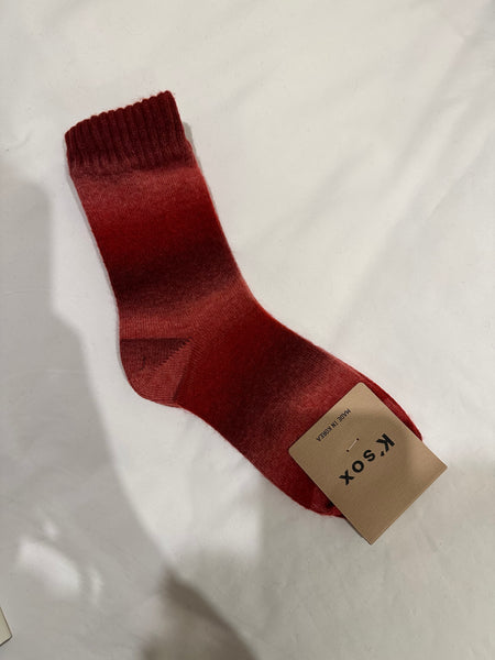 Gradient Wool Socks Red