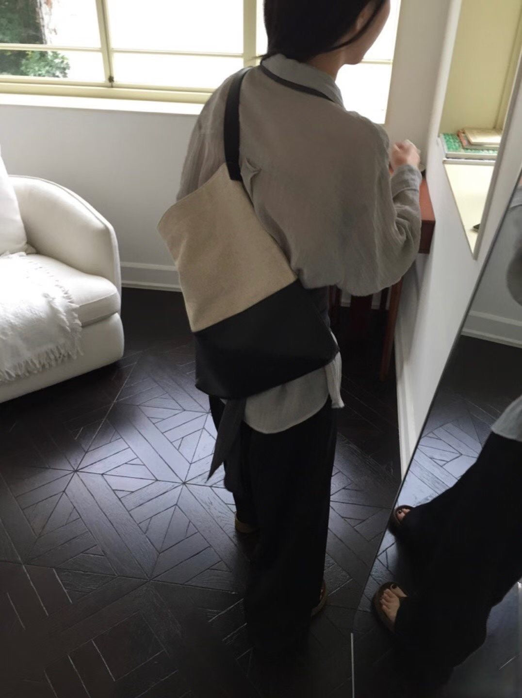 Classy Daily Leather Canvas Bag (18-20Jul 超抵價$798, 之後批發價$868)