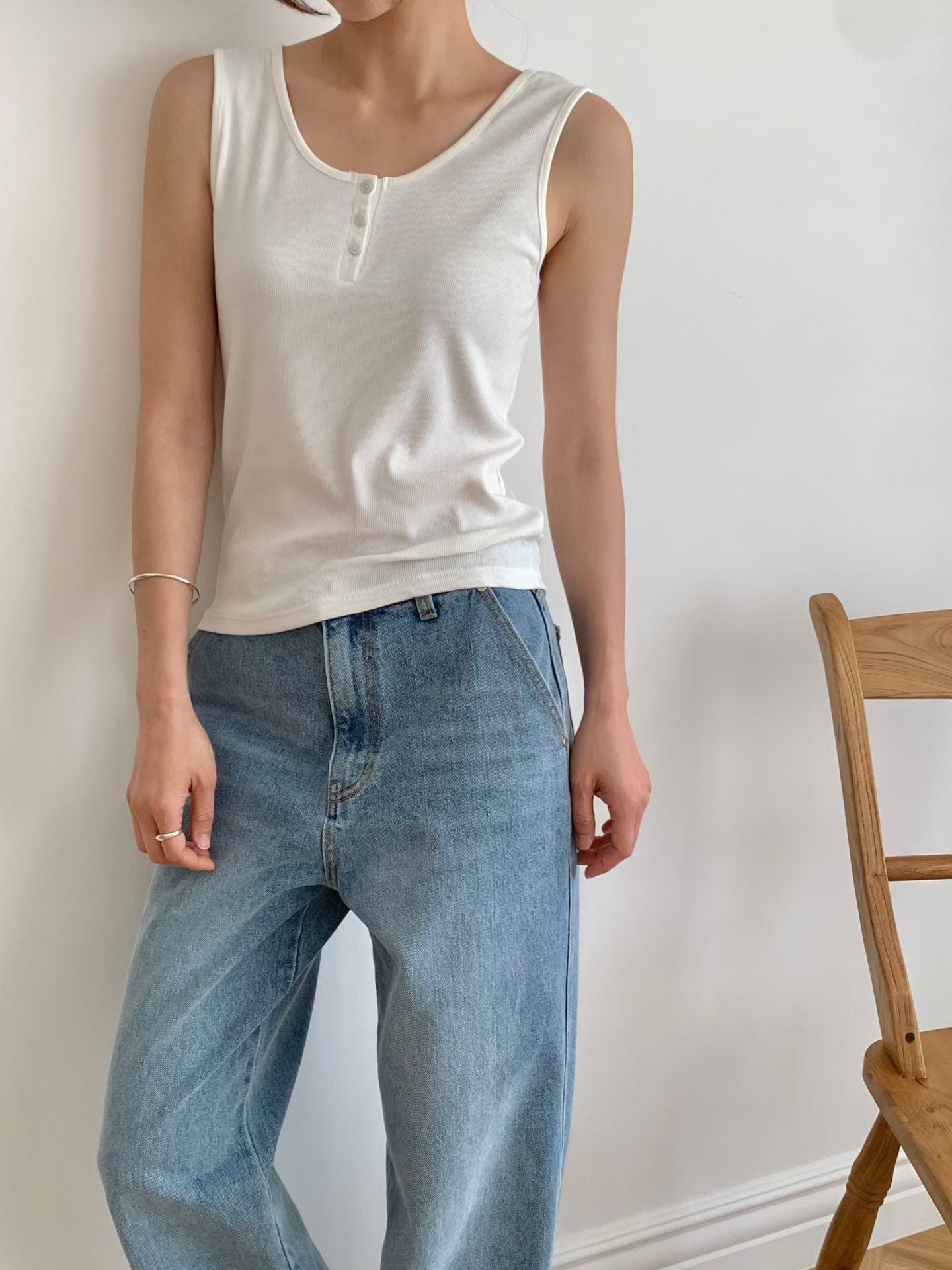 summer Button Vest