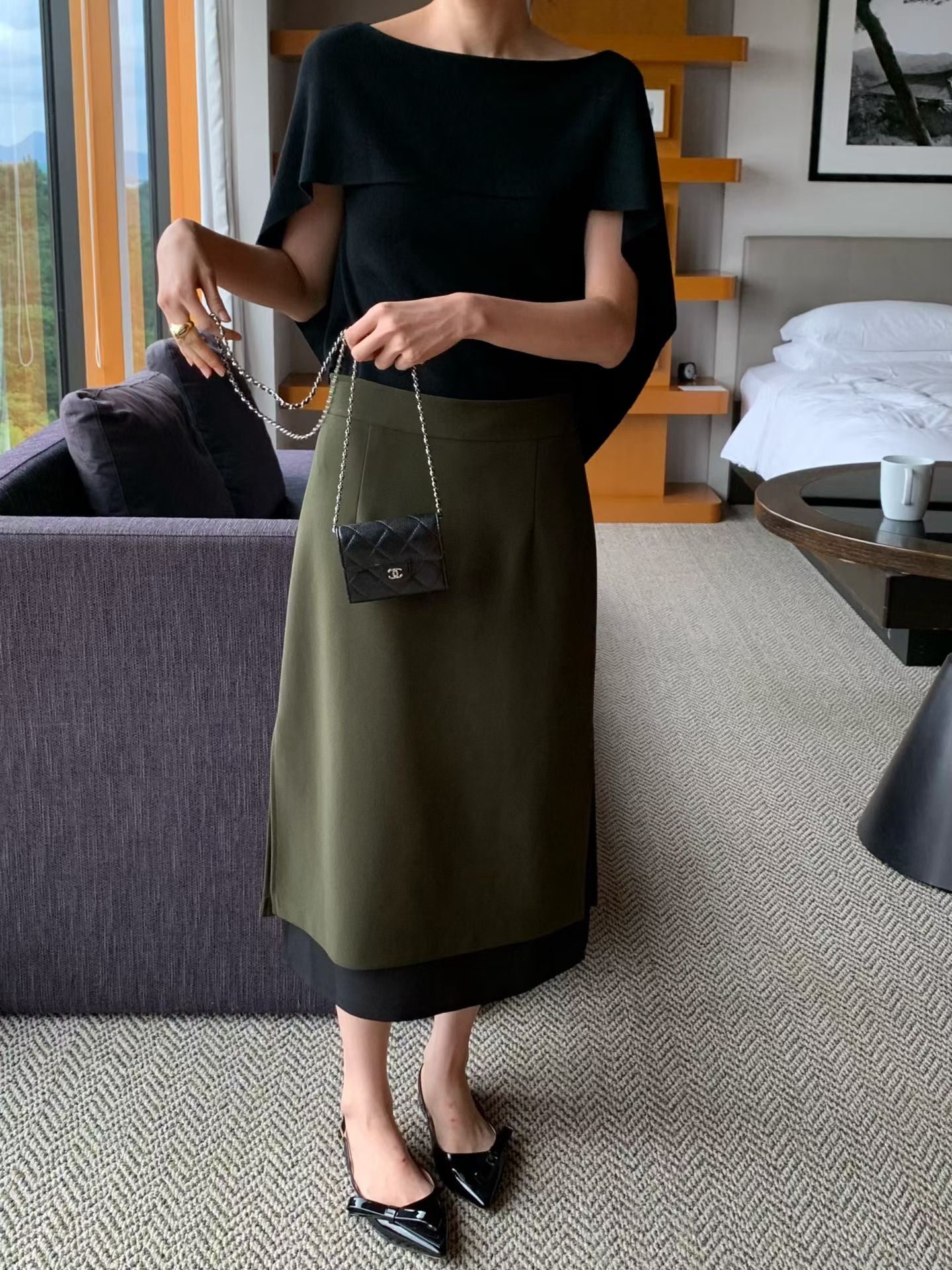 Quality Two Tone Elastic Skirt (9-11Sep超抵價$398, 之後批發價$448)