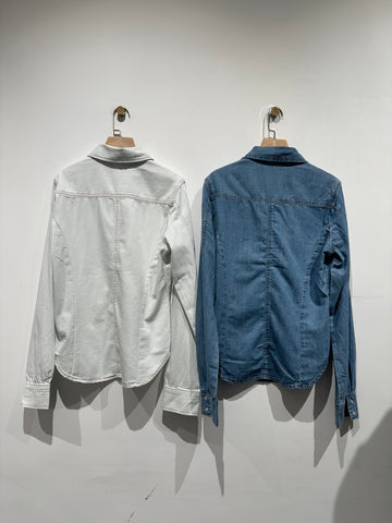 Delicate Button Fit Cut Denim Shirt (15-18Jan $428, 之後批發價$468）