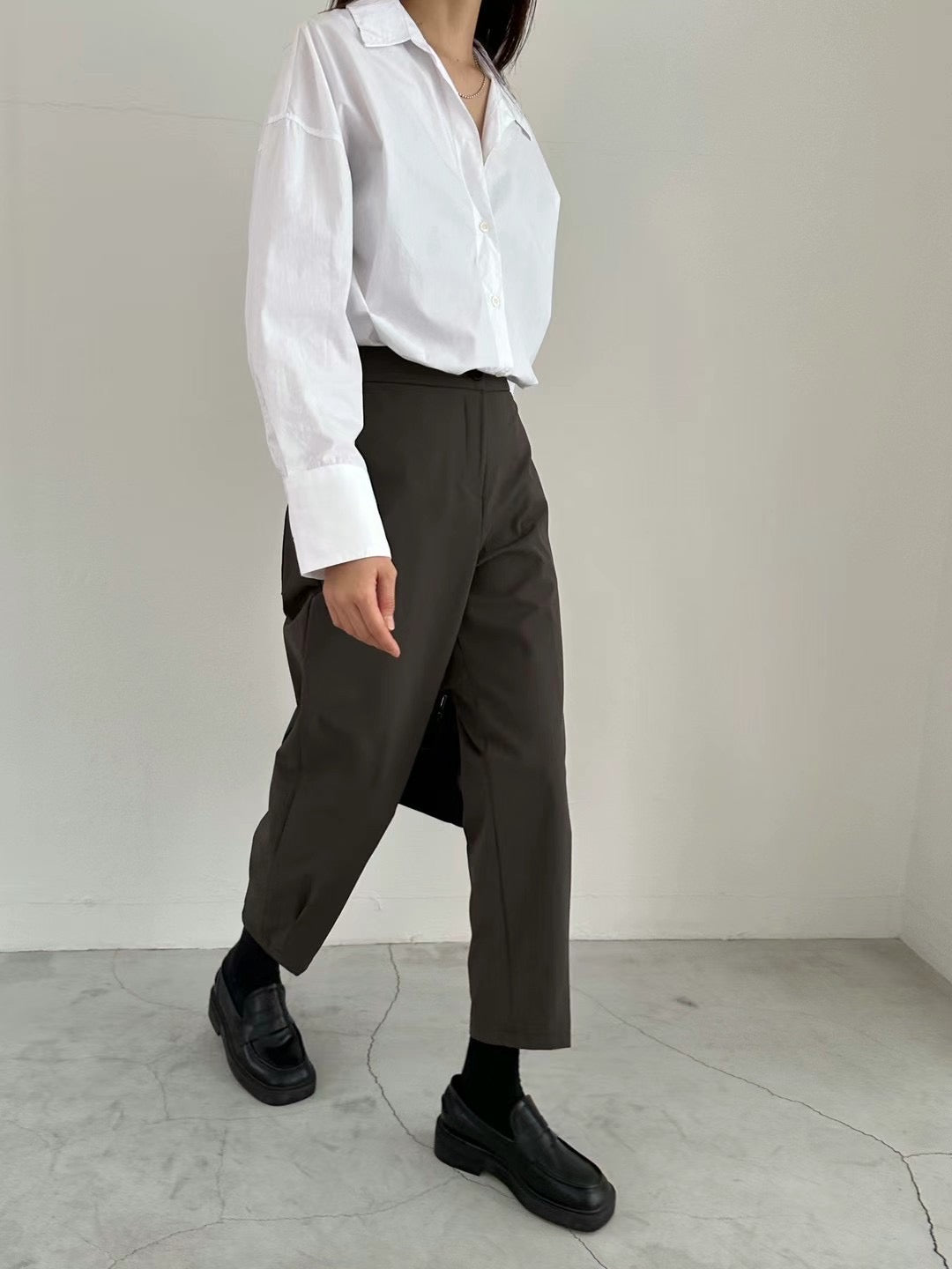 Taper Fold Hem Pants