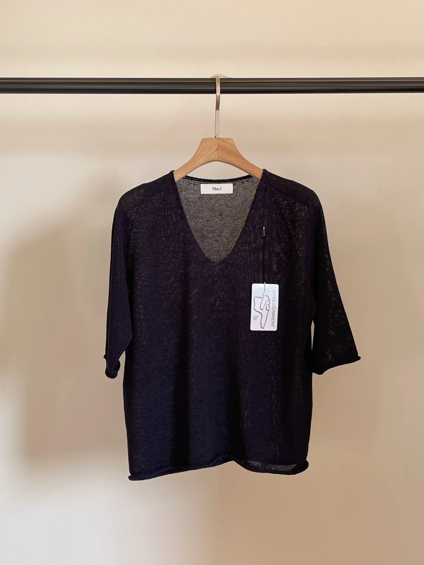 Wholegarment V Neck Knit Top