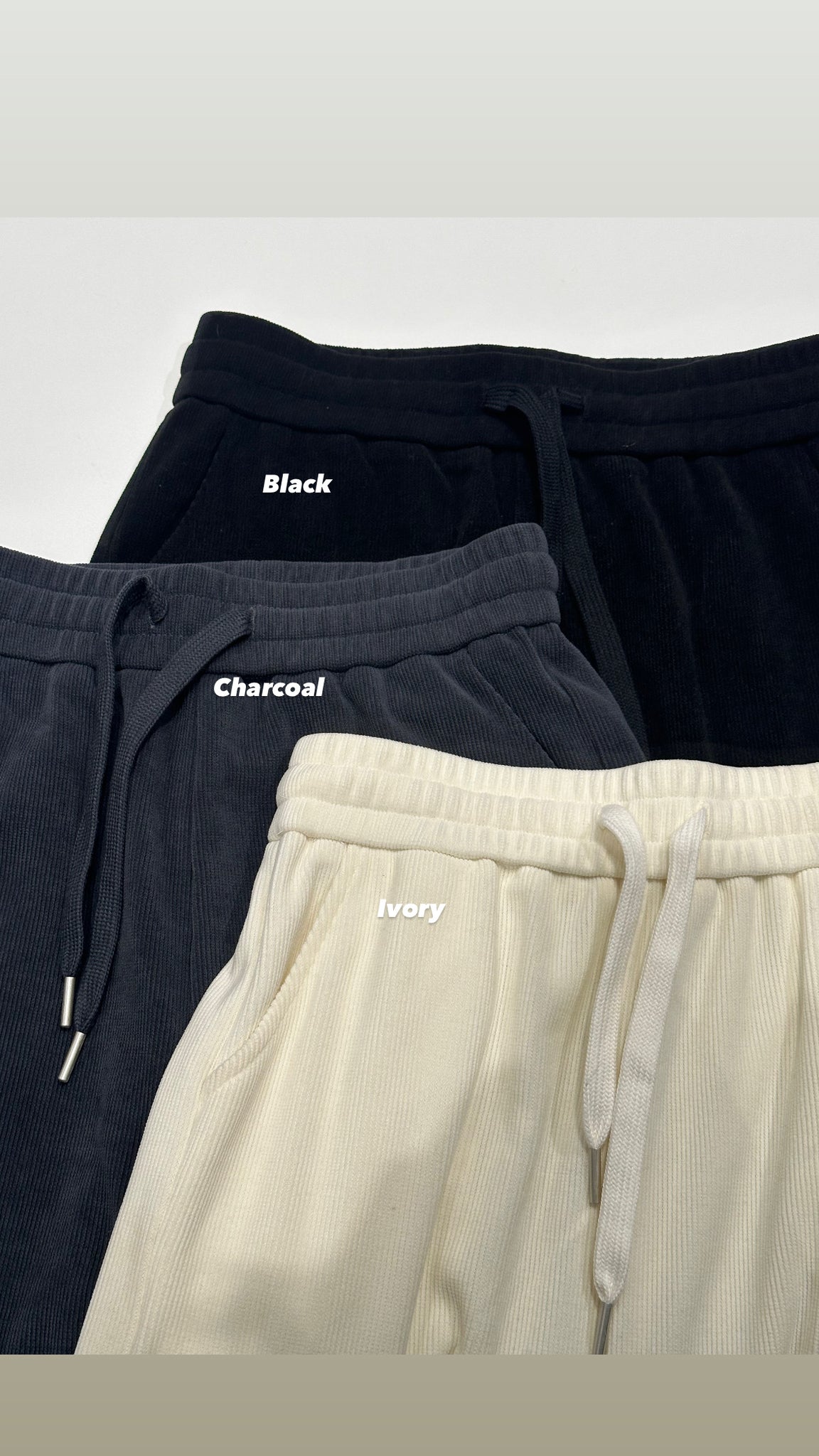 Daily Causal Ribbed Pants (15-18Jan $298, 之後批發價$348）