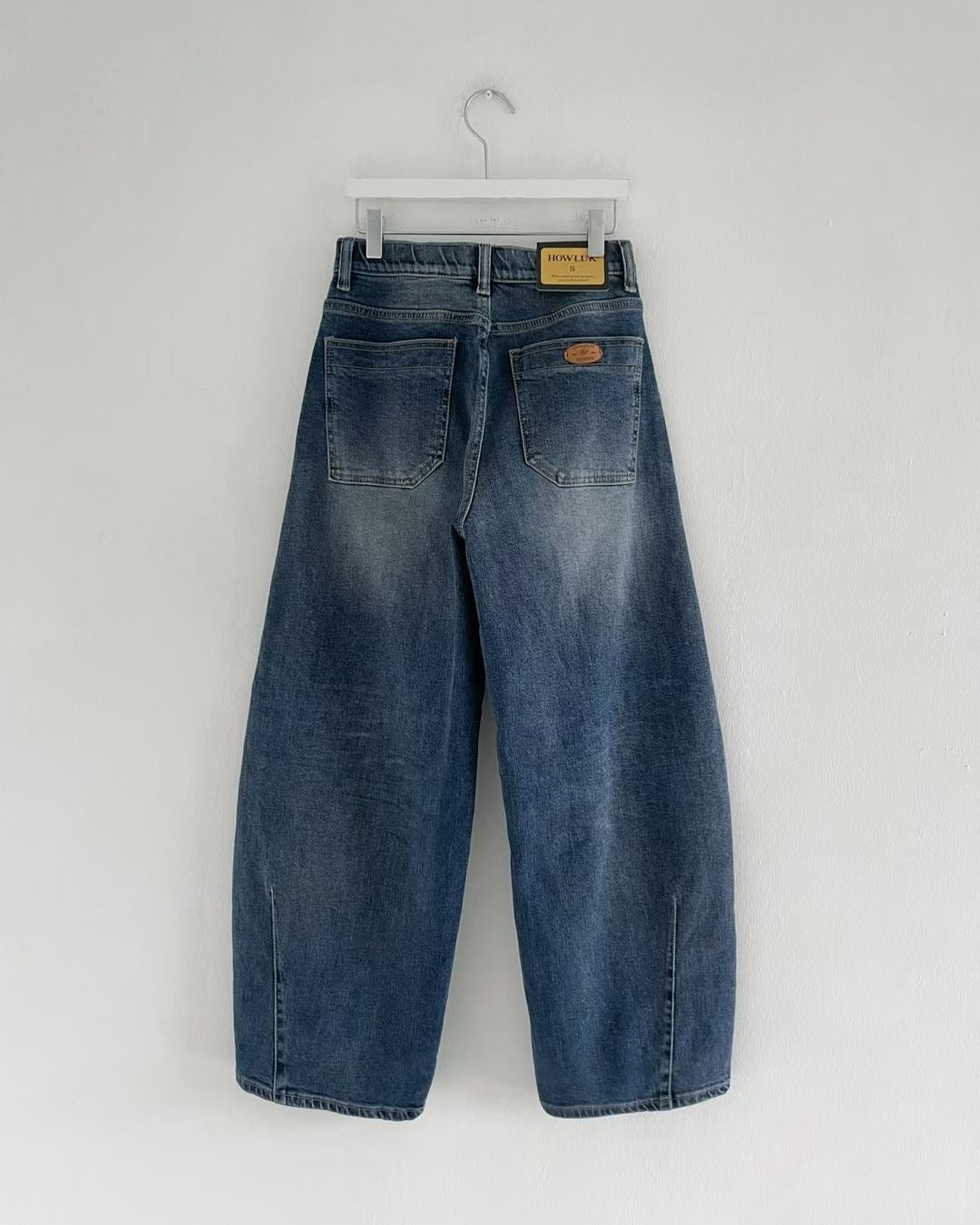 Nice Details Washing Barrel Jeans