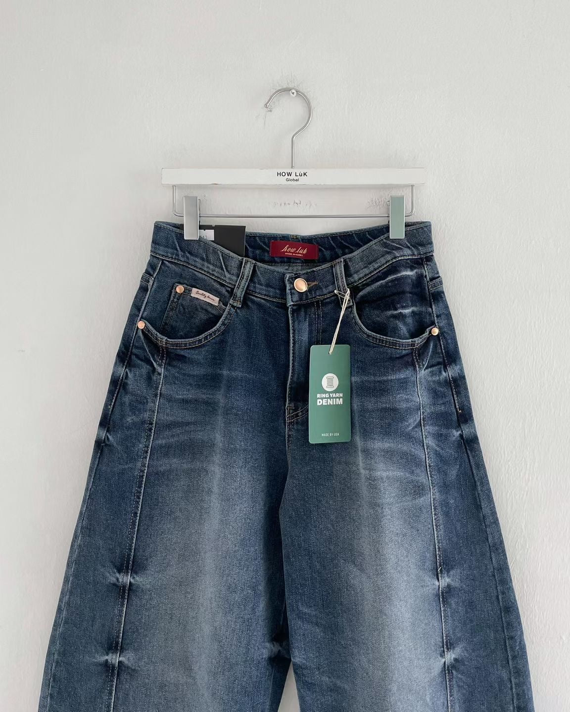 Nice Details Washing Barrel Jeans