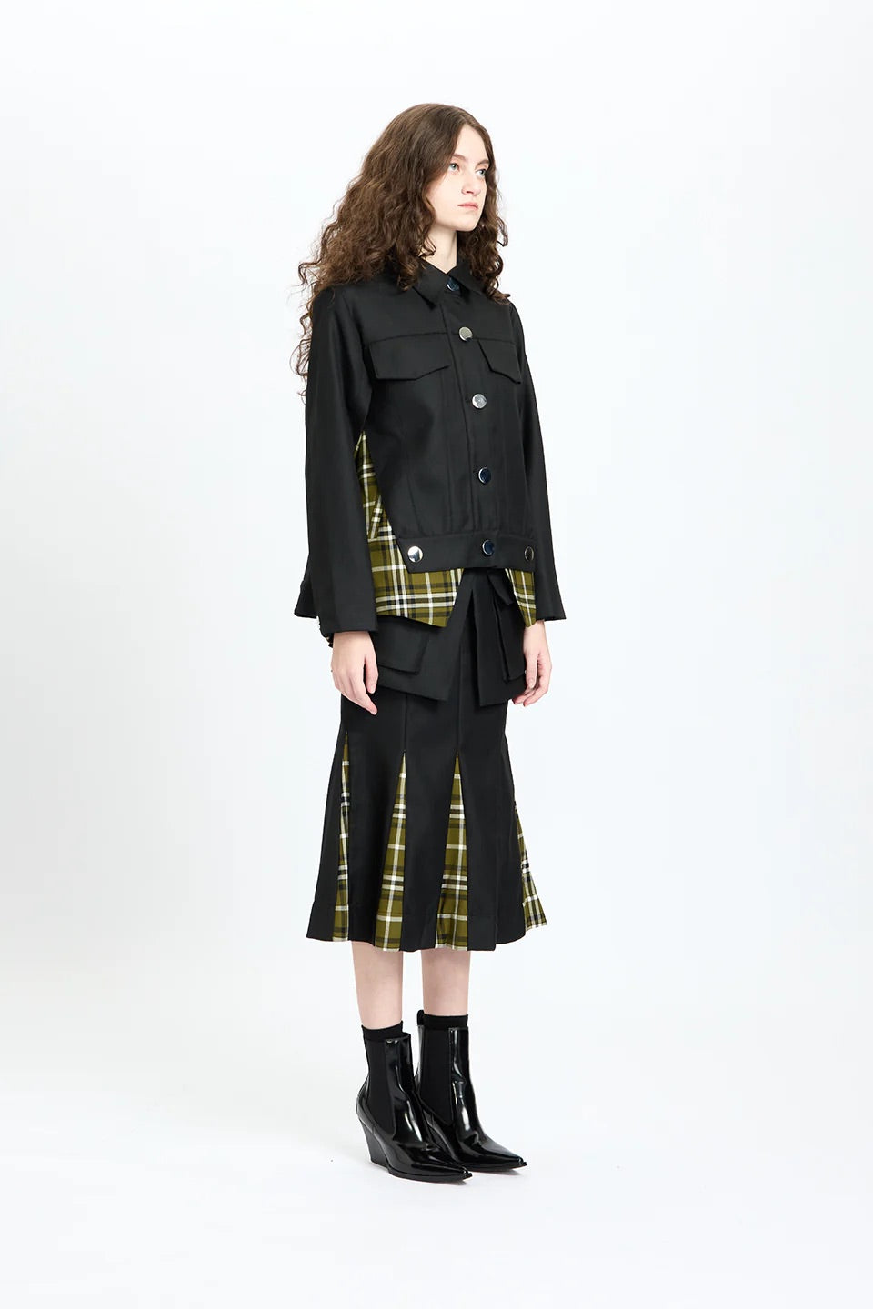 Plaid Inner Layer Wool Jacket