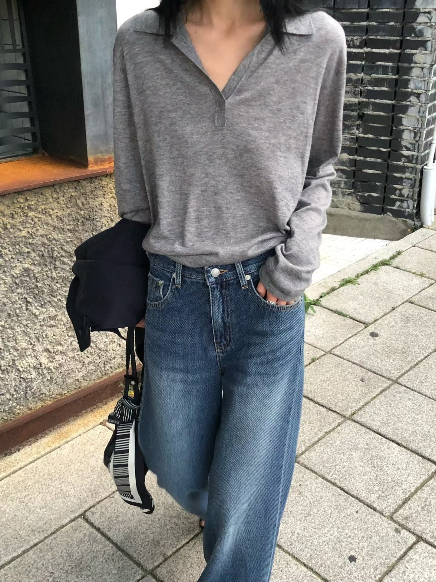 Premium Open Collar Knit Top  (15-17Oct超抵價$468, 之後批發價$498)