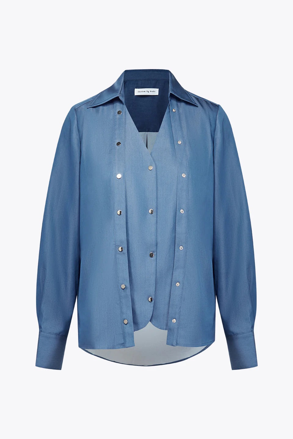 Layers Elegance Shirt On Shirt Sky Blue