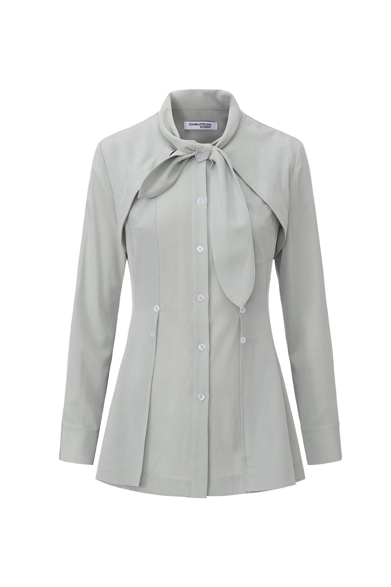 Elegant Self Tie Peplum Shirt