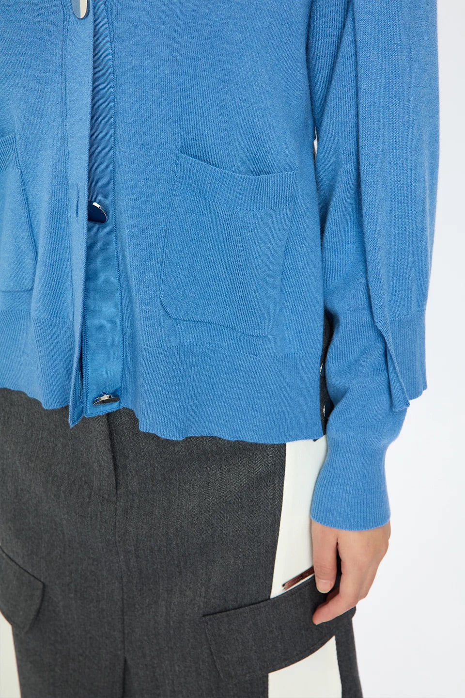 Double Sleeves Cardigan Sky Blue