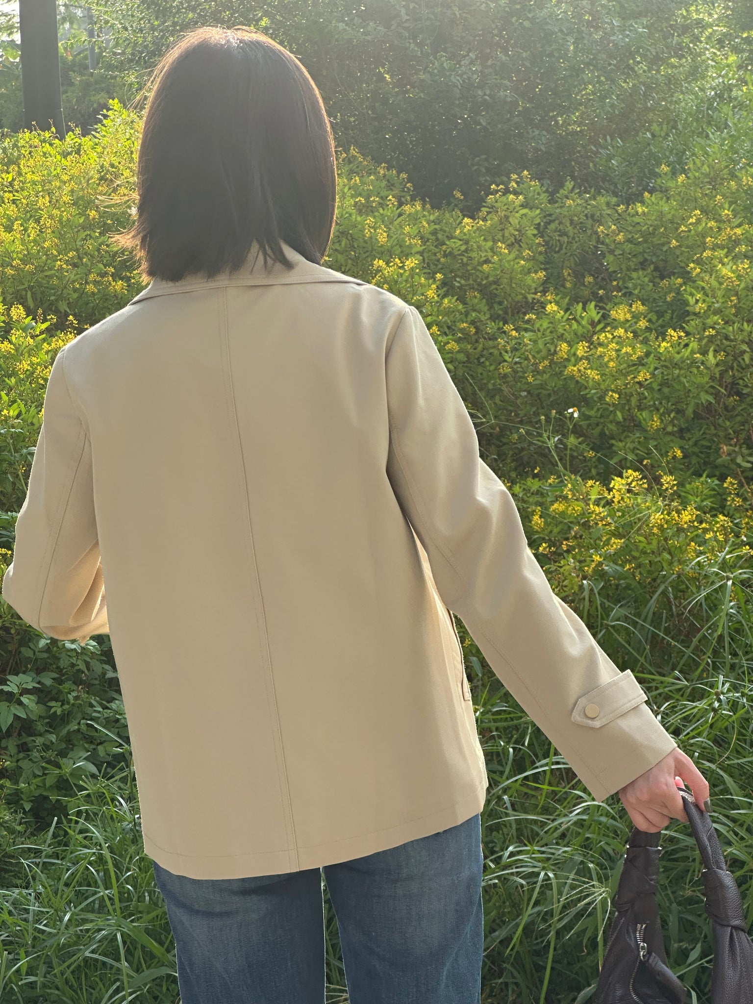 Double Breast Snap Boxy Light Trench (限時至抵價$398到今晚23:59, 之後超抵價$468)