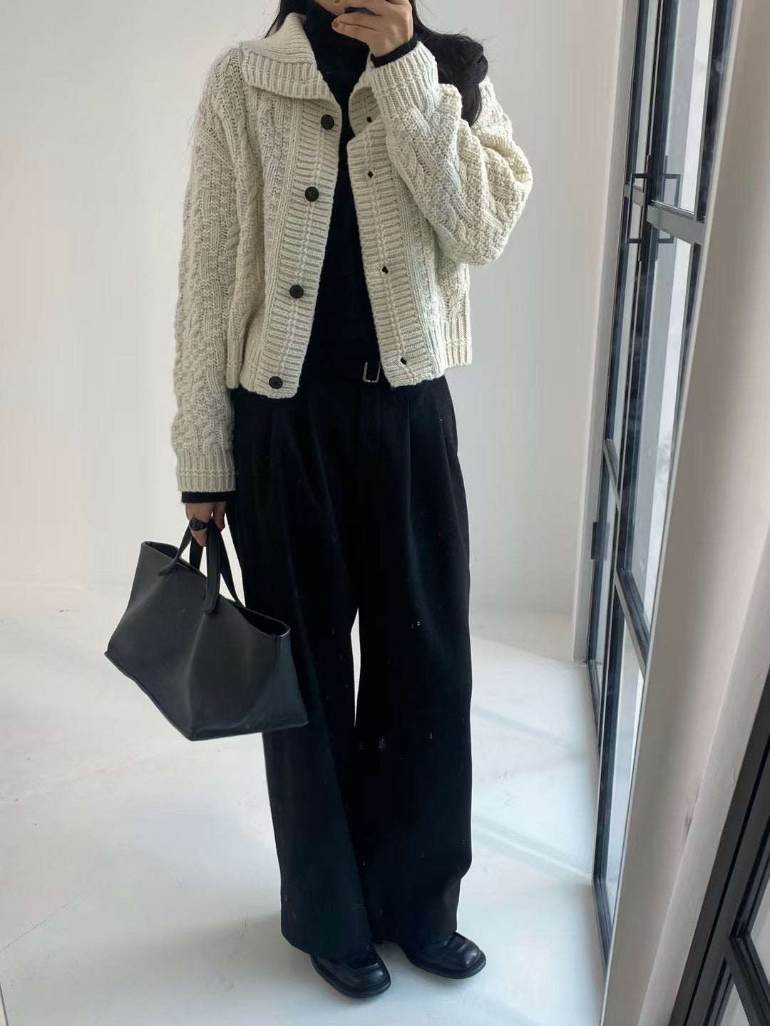 Unique Cable Knit Cardigan