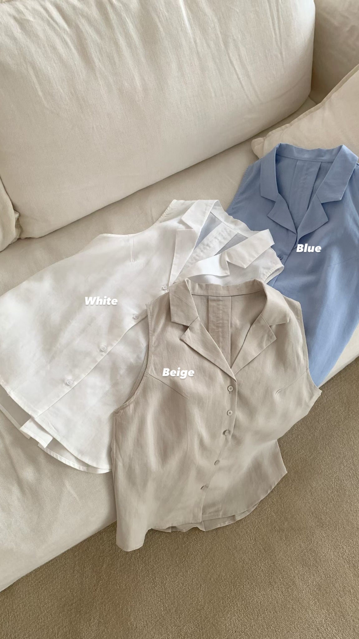 Back Folded Linen Cotton Vest (31Jul-2Aug 超抵價$298, 之後批發價$348)