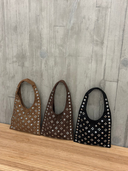 Suede Stud Bag (加購$198)