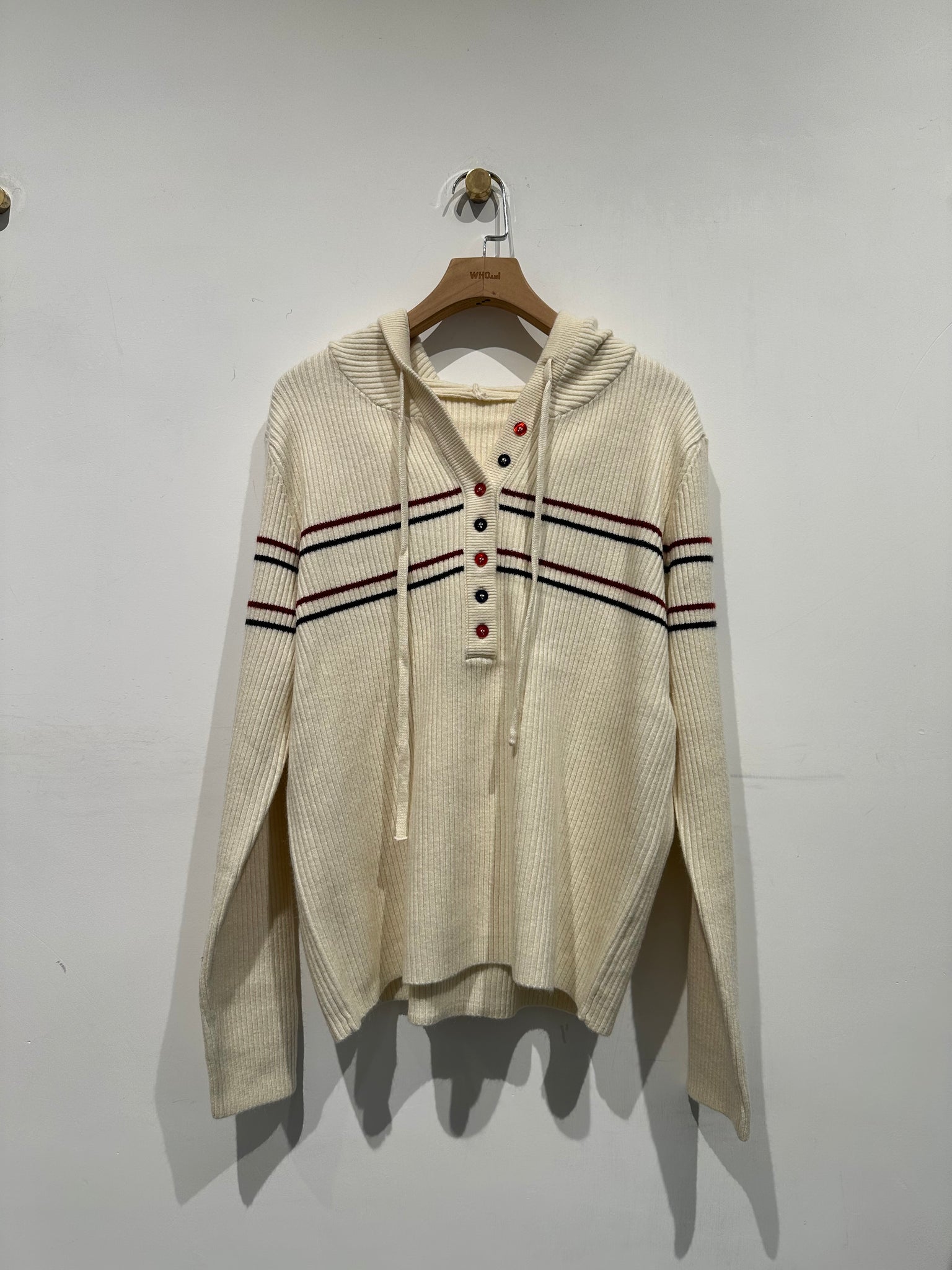 Red Lines Knit Hoodies