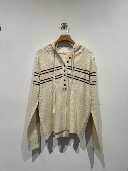 Red Lines Knit Hoodies