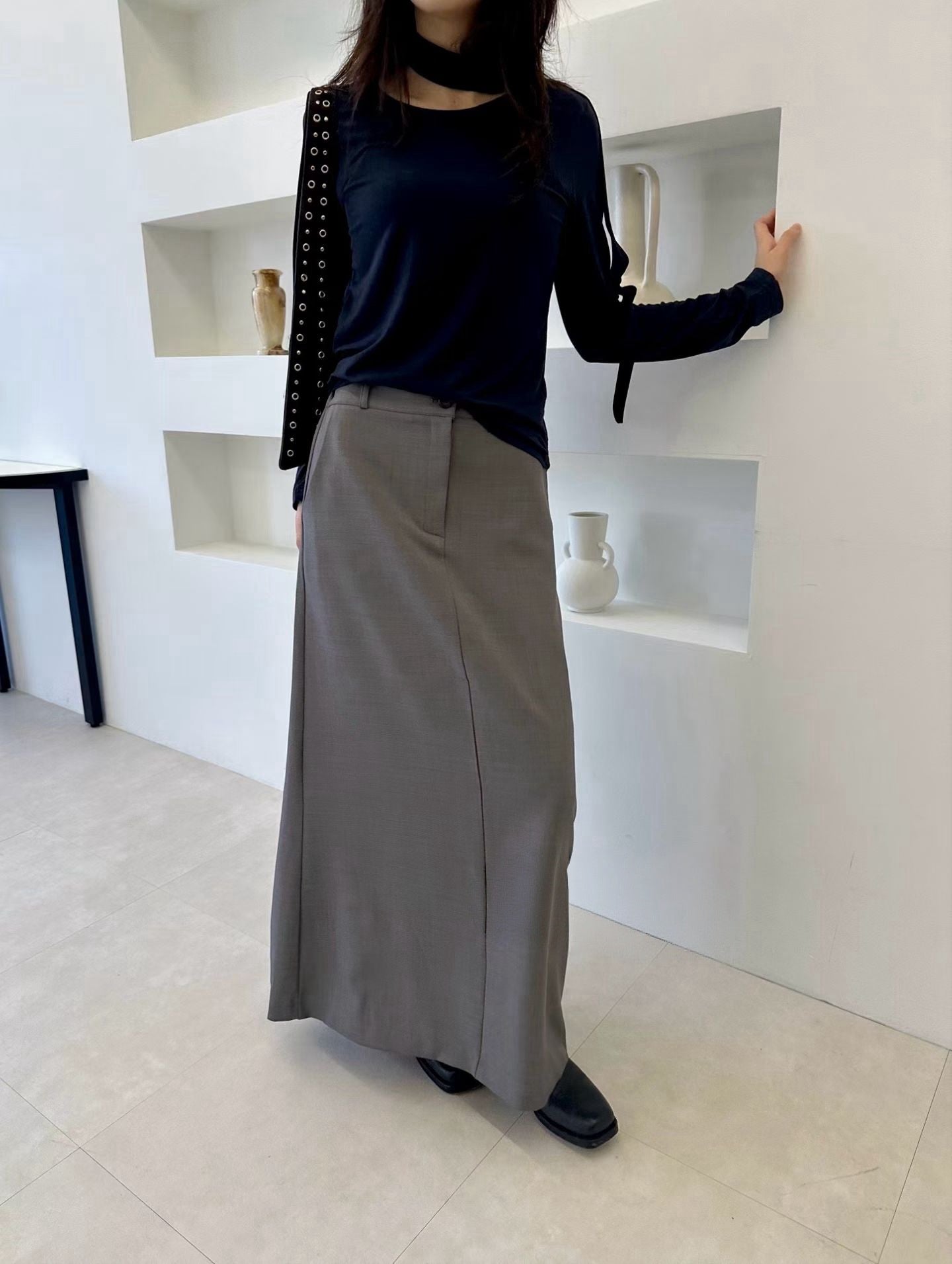 Daily Chic Slit Skirt