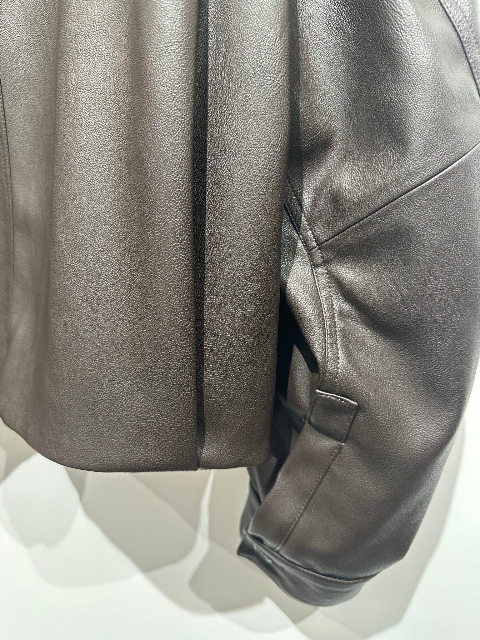 Dark Brown Faux Leather Jacket  (15-17Oct超抵價$598, 之後批發價$698)