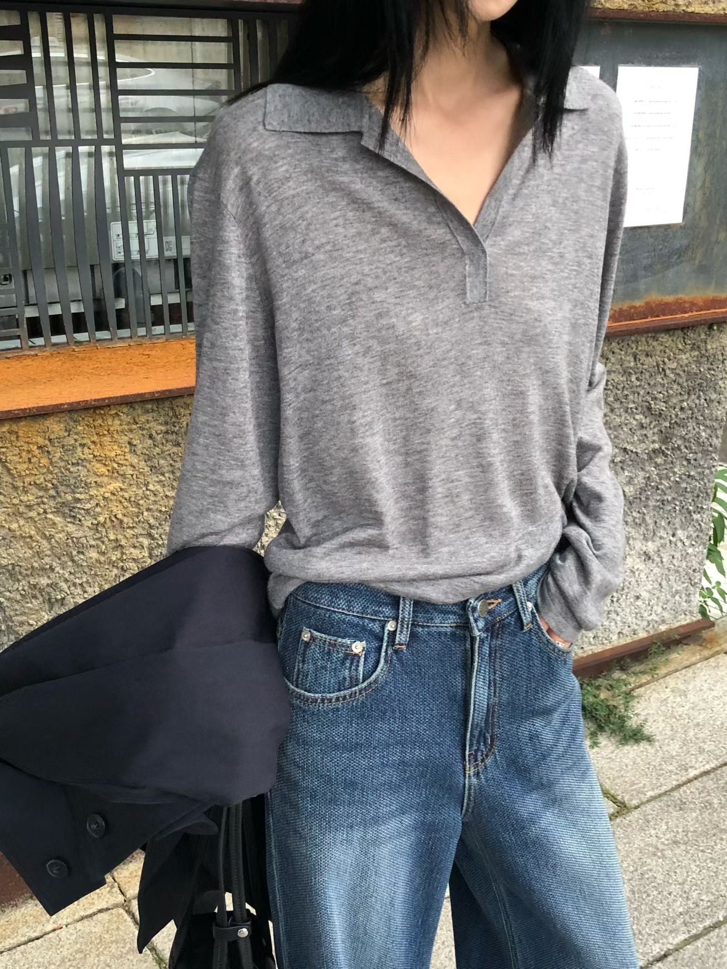 Premium Open Collar Knit Top  (15-17Oct超抵價$468, 之後批發價$498)