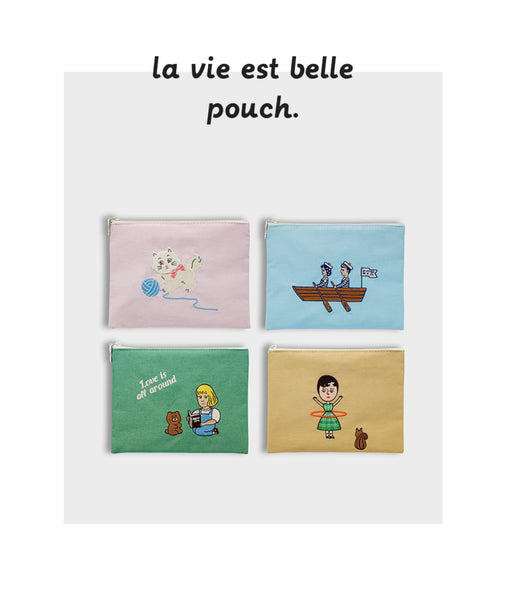 La Vie Est Belle Pouch