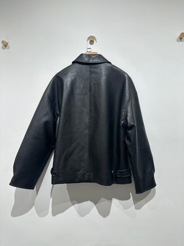 Boxy Faux Leather Button Jacket (5-8Nov $498, 之後批發價$698）