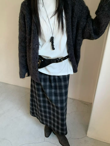 Daily Checker Wool Skirt (11-13Dec $368, 之後批發價$398）