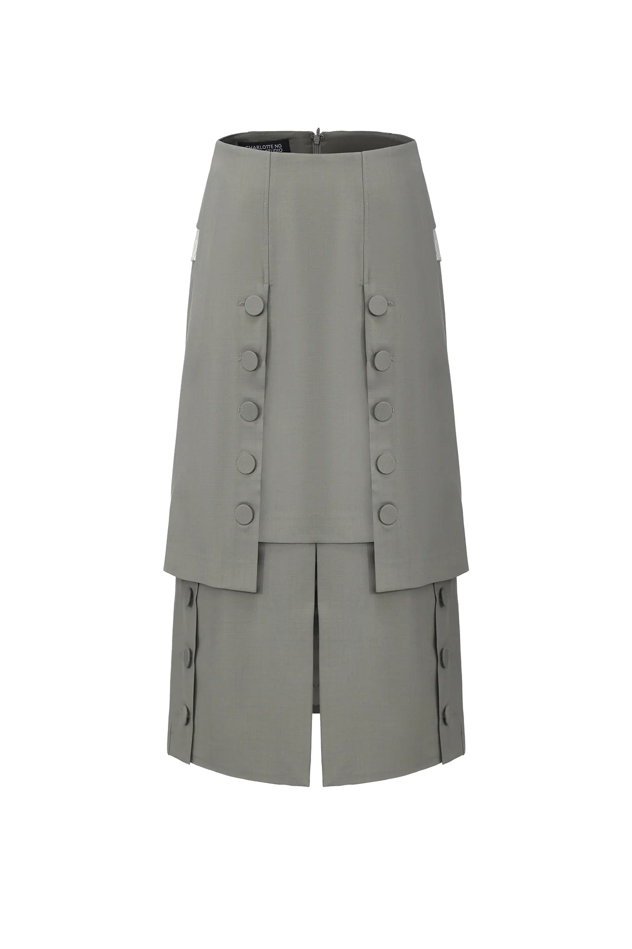 Button Slit Skirt