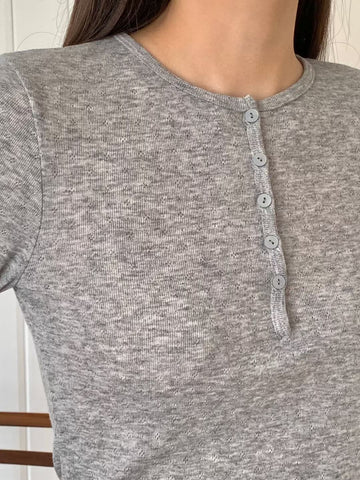 Open Button Tee (加購$178)