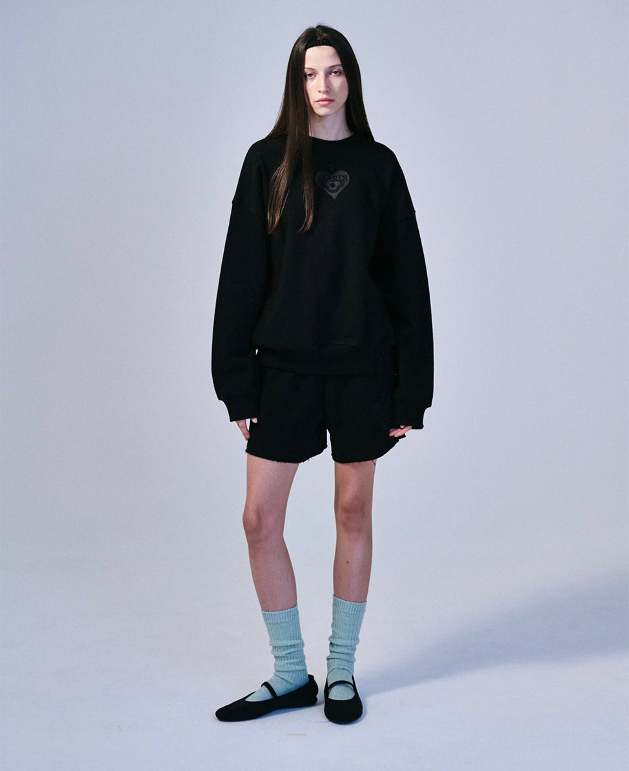 SWEATSHIRT SATIN SPADE BLACK