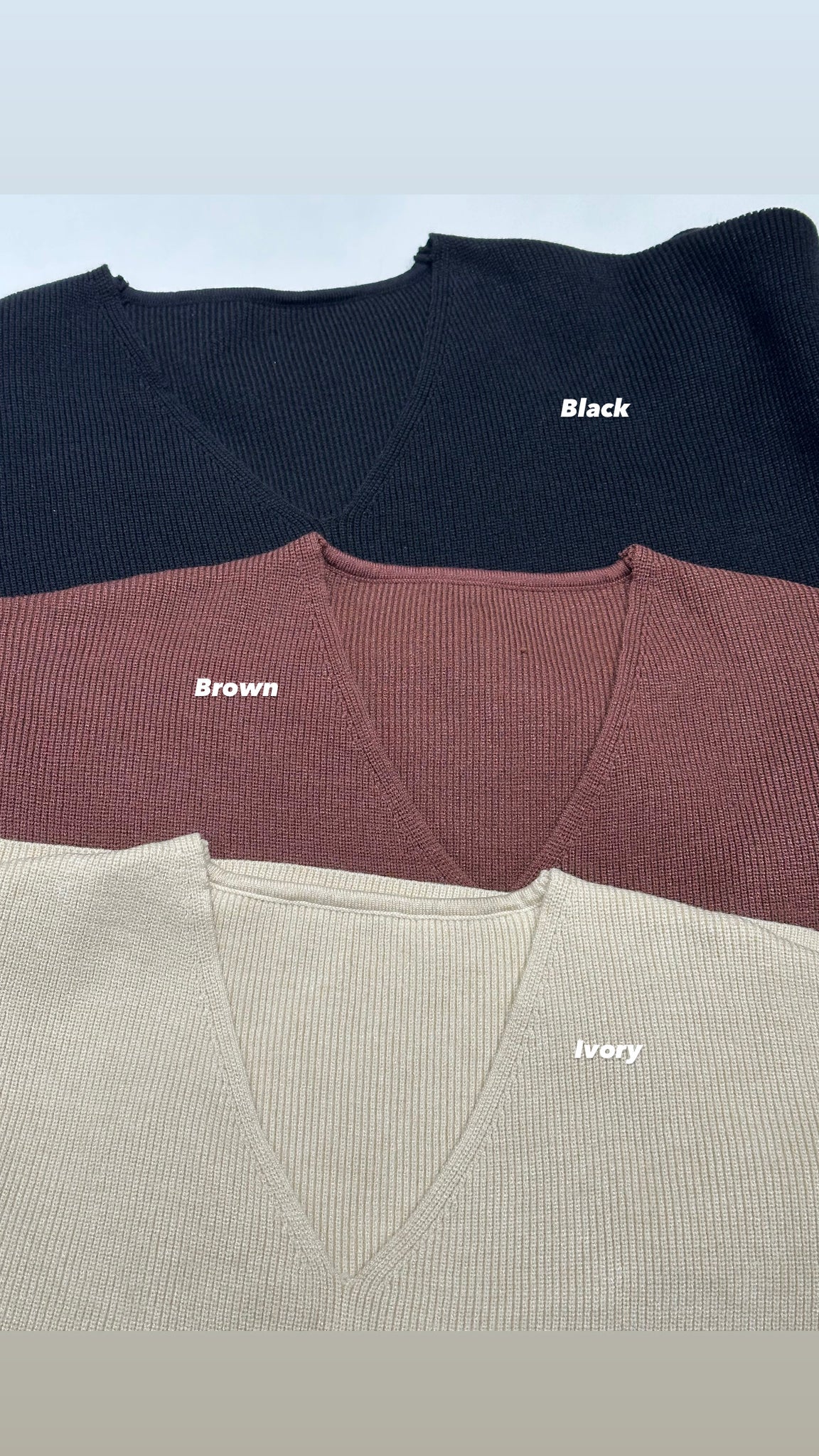 Fall In Love V Neck Knit Set