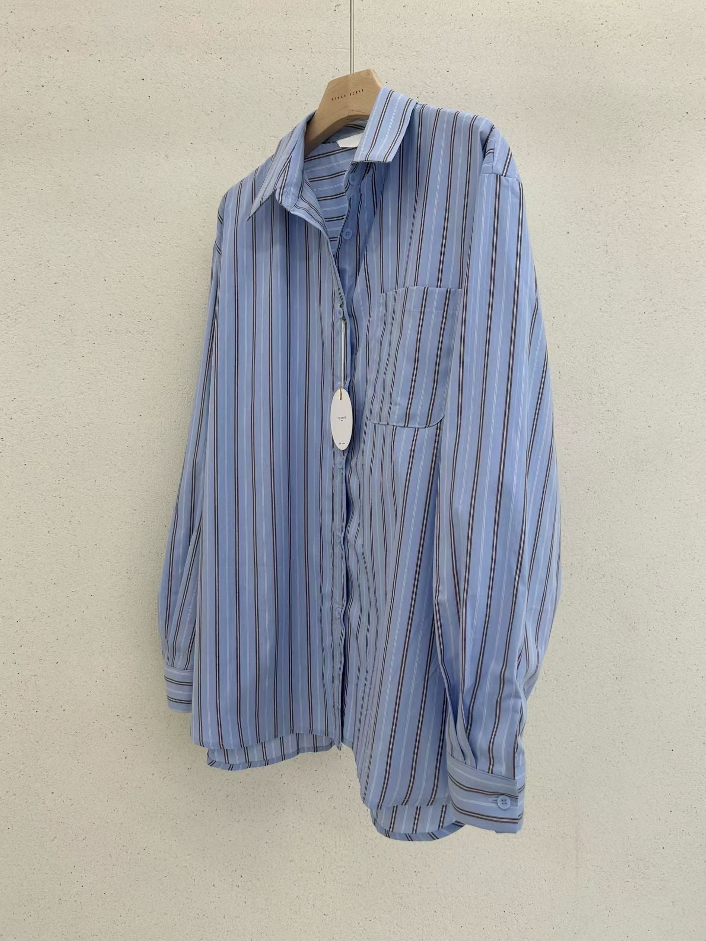 Autumn Embossed Stripe Shirt