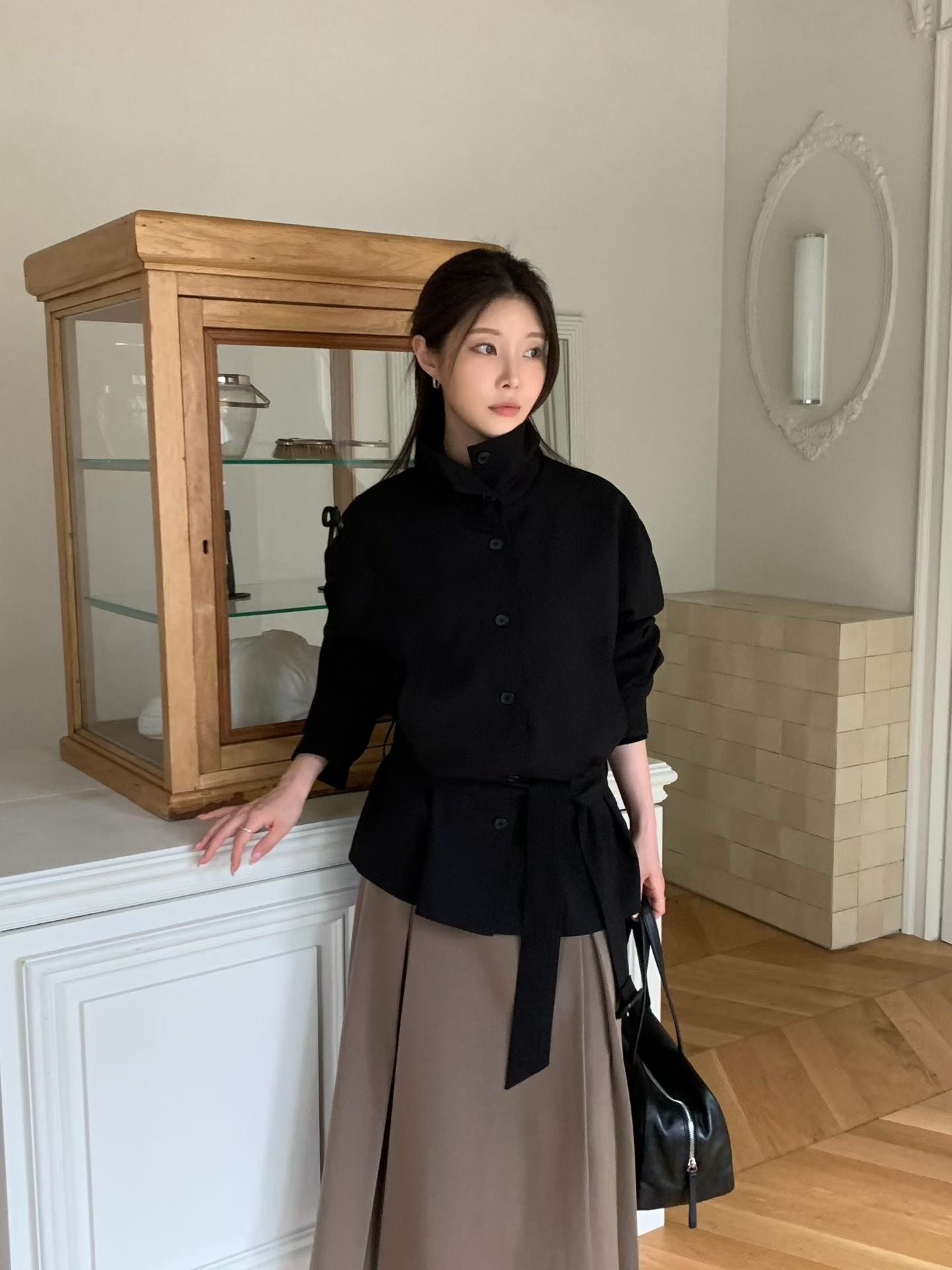 Deluxe High Neck Button Mid Trench Coat (9-11Sep超抵價$1188, 之後批發價$1288)