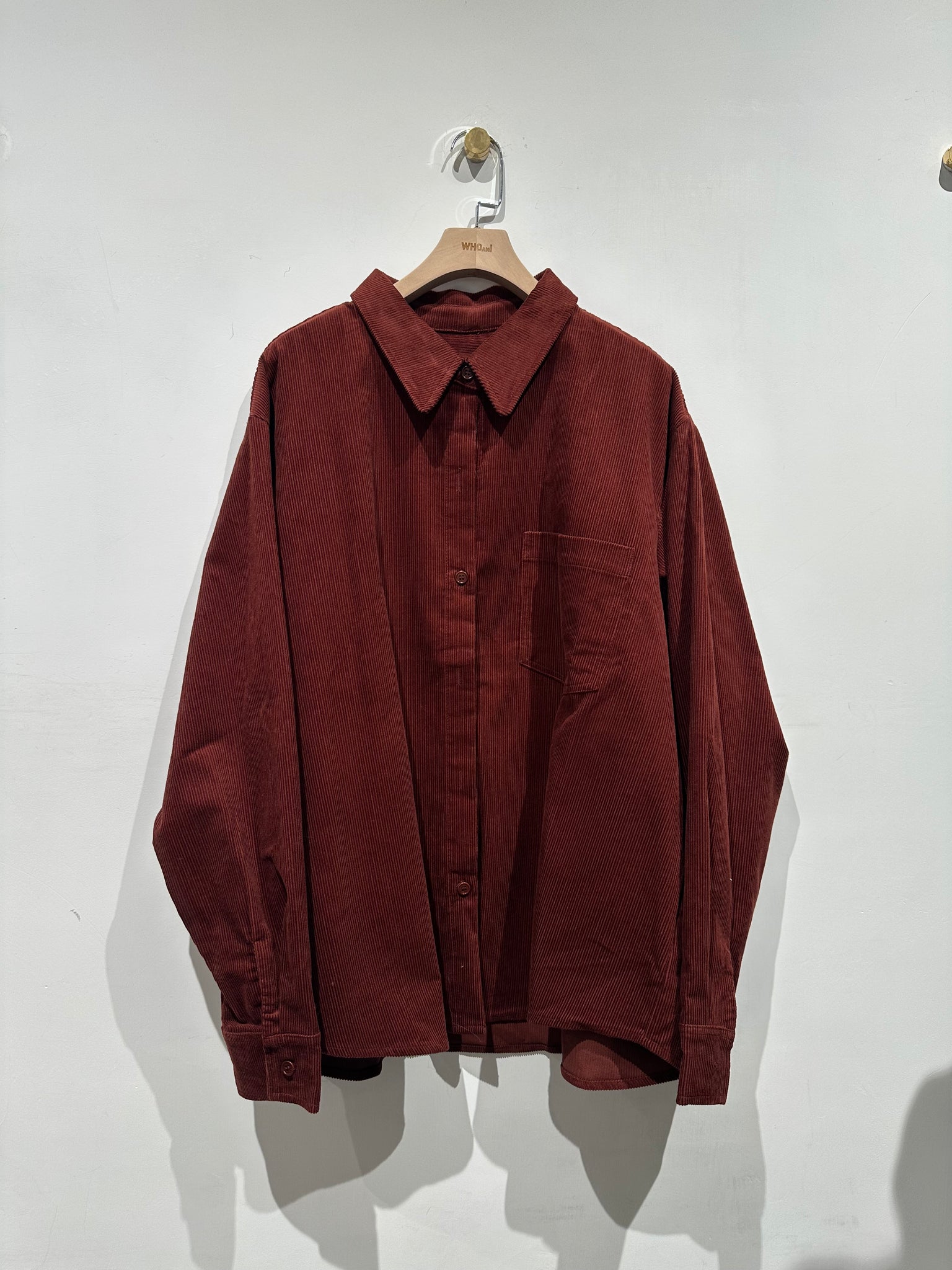Corduroy Shirt Dark Red