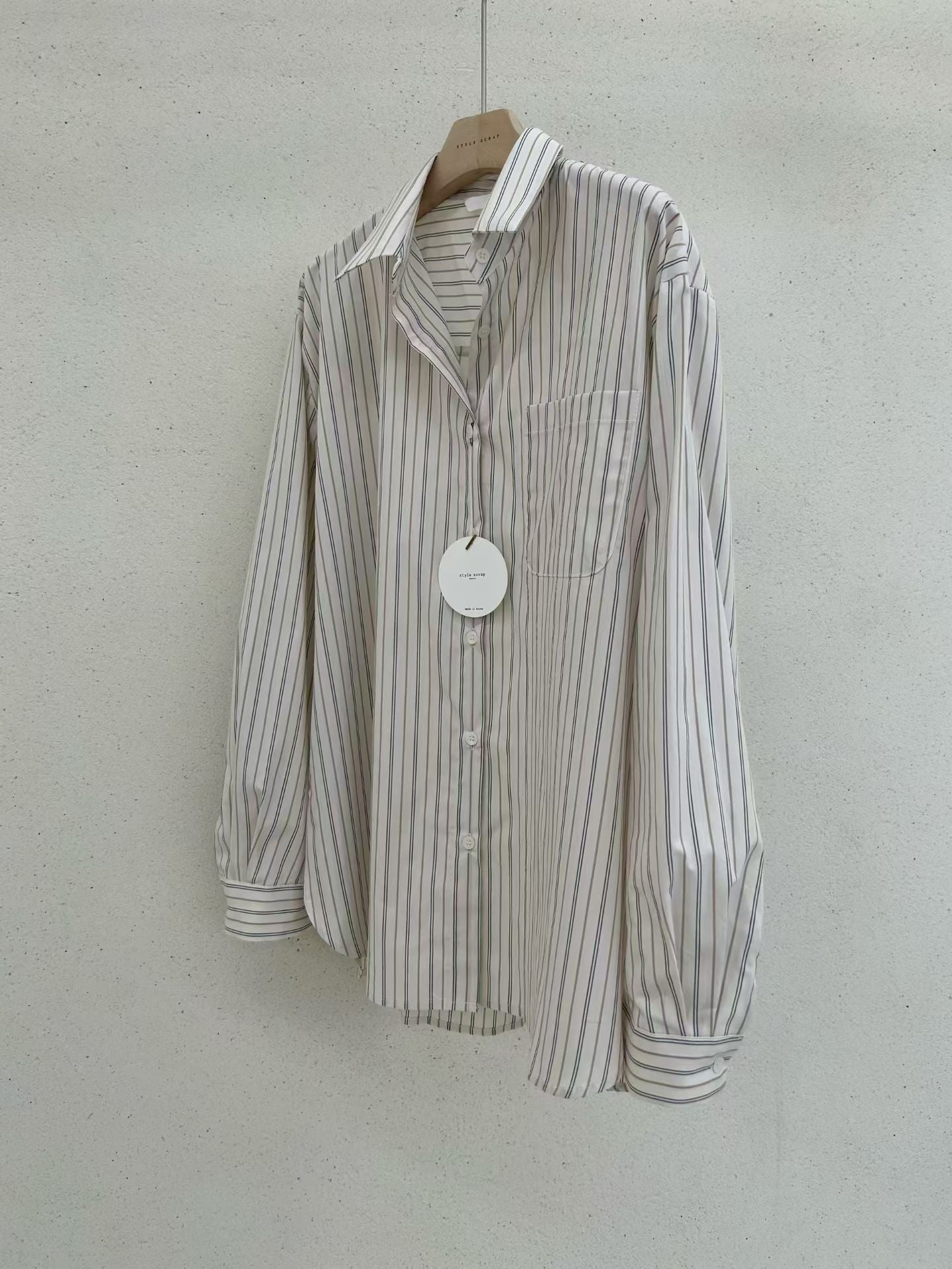 Autumn Embossed Stripe Shirt