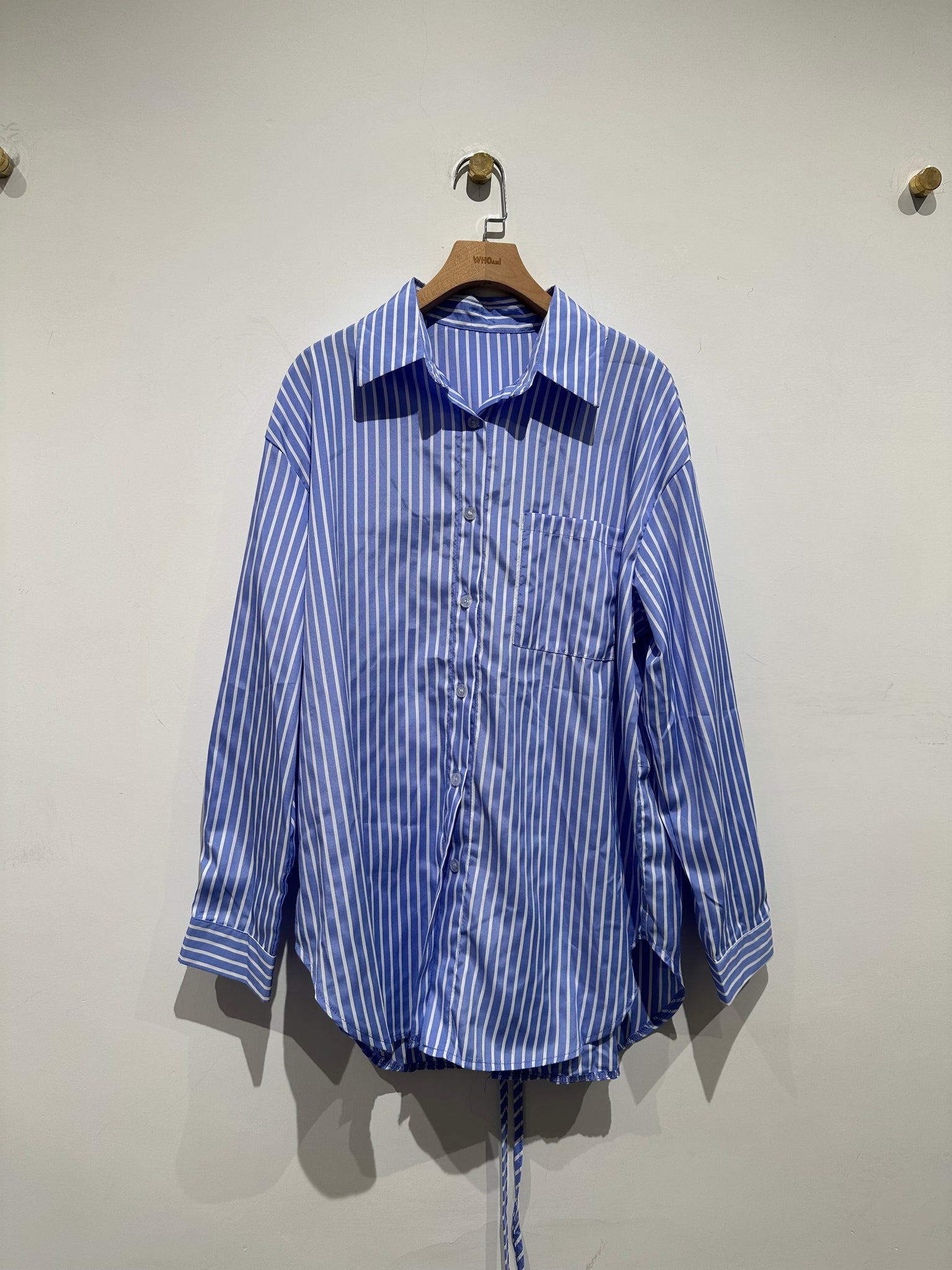 Back Open Stripe Shirt