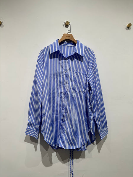 Back Open Stripe Shirt