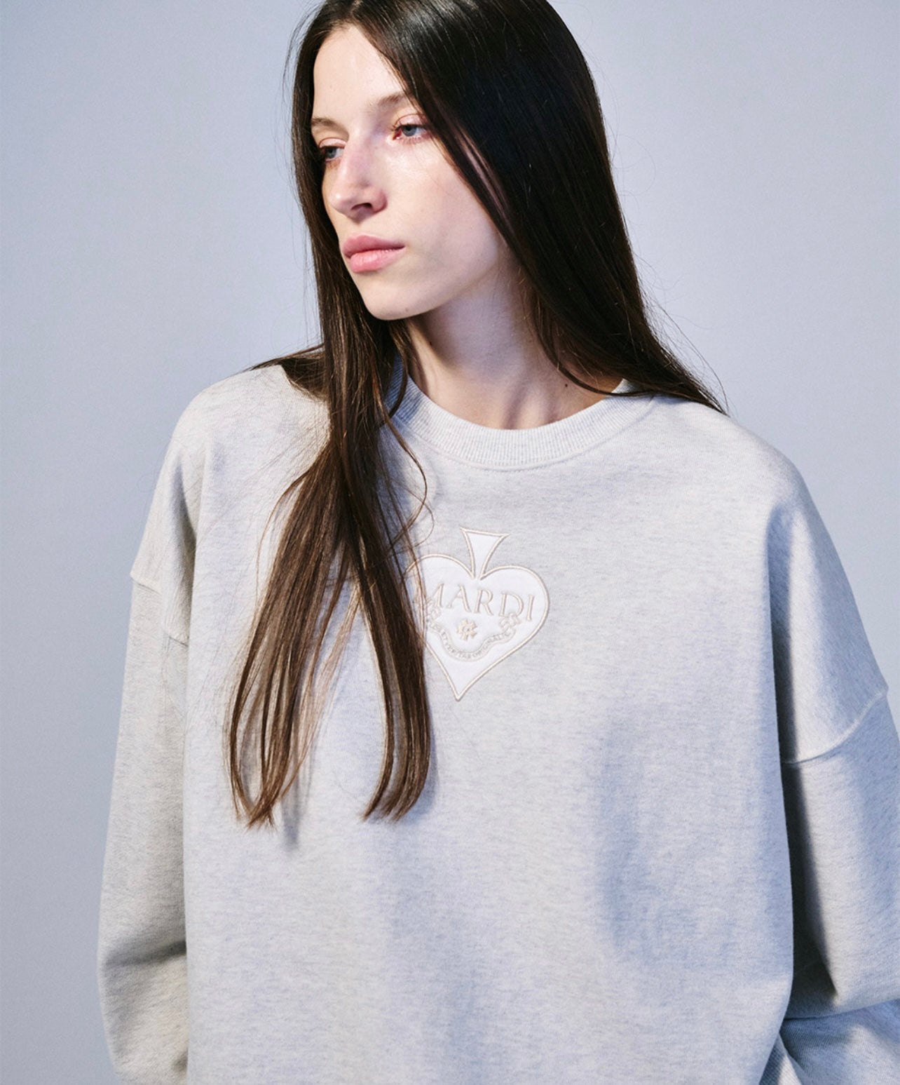 SWEATSHIRT SATIN SPADE OATMEAL