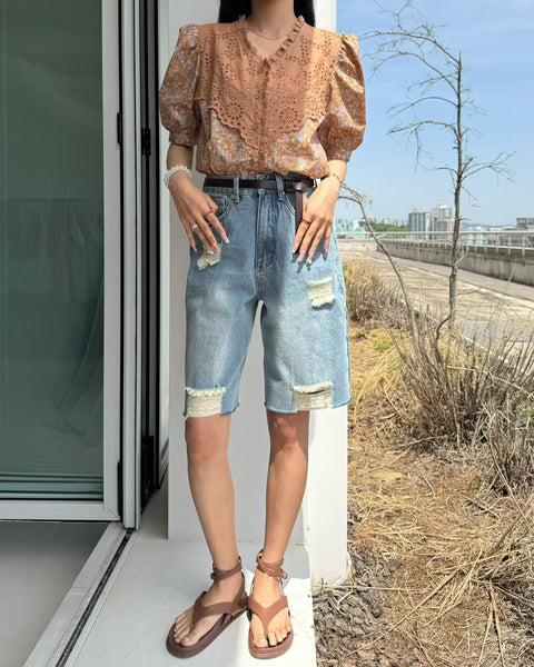 Broken Bermuda Denim Shorts (30Apr-2May $498, 之後批發價$568）