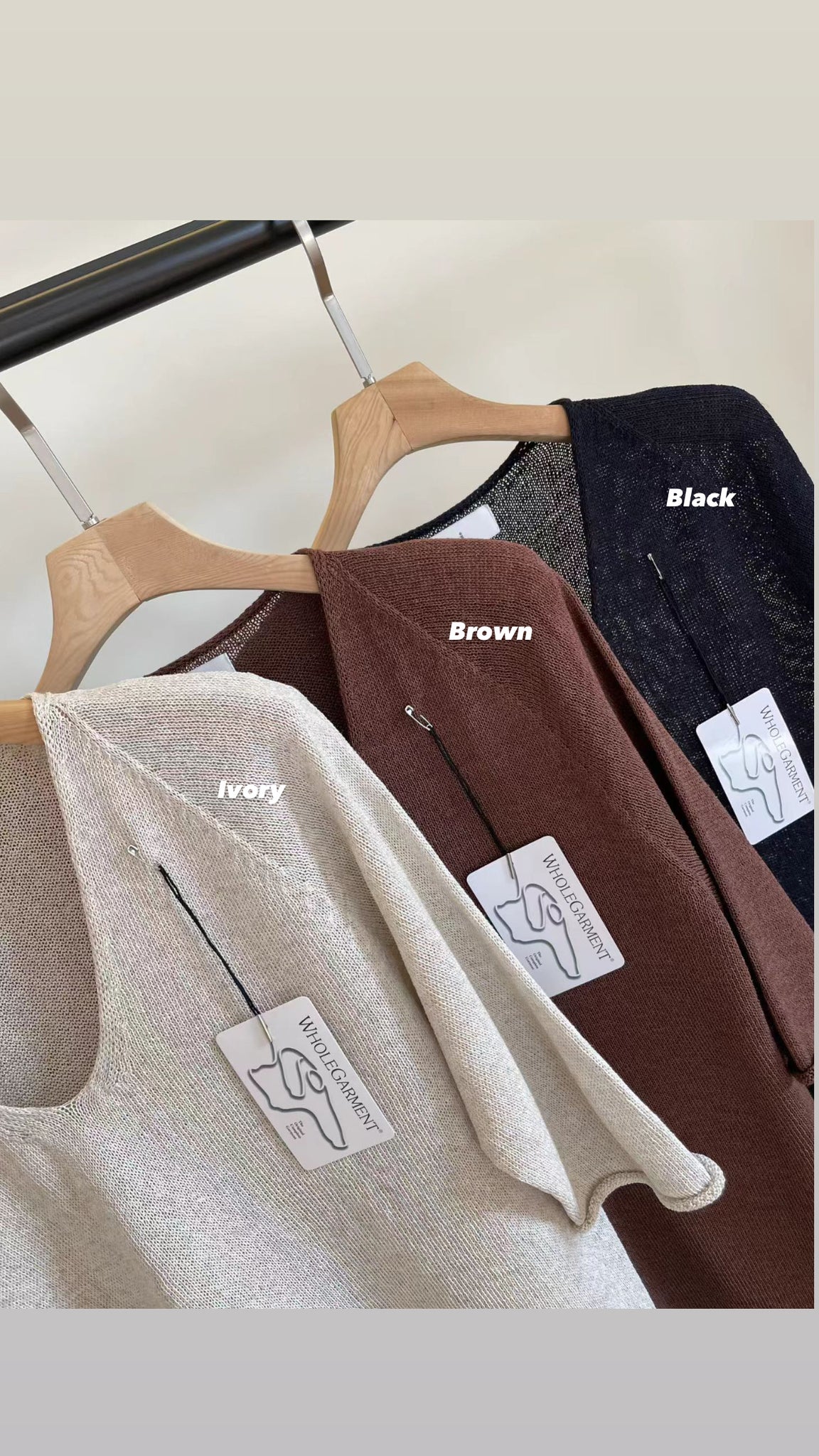 Wholegarment V Neck Knit Top