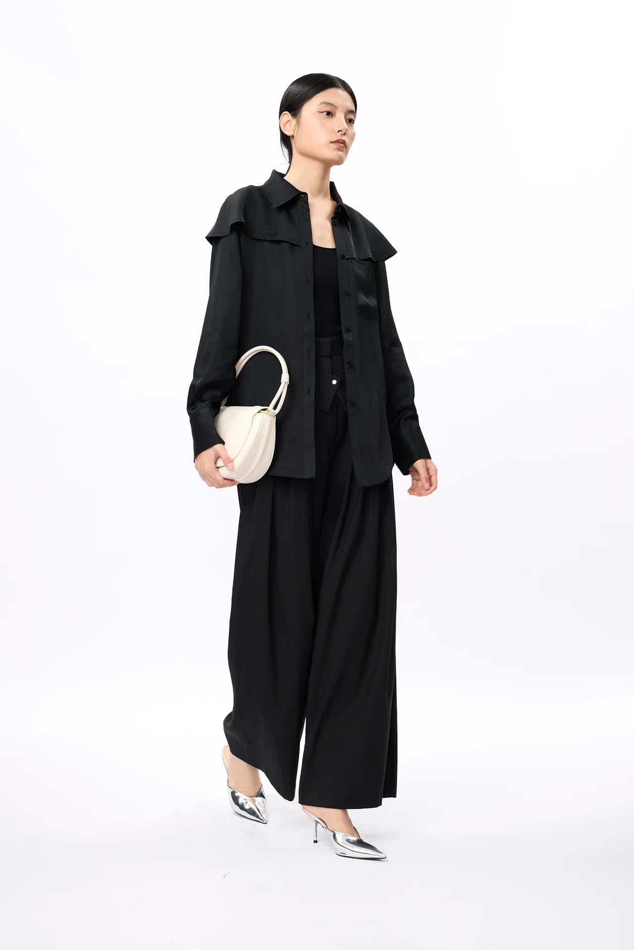 Elegant Cape Flare Shirt