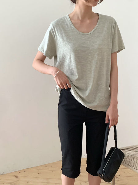 Linen Mixed Tee (加購$168)
