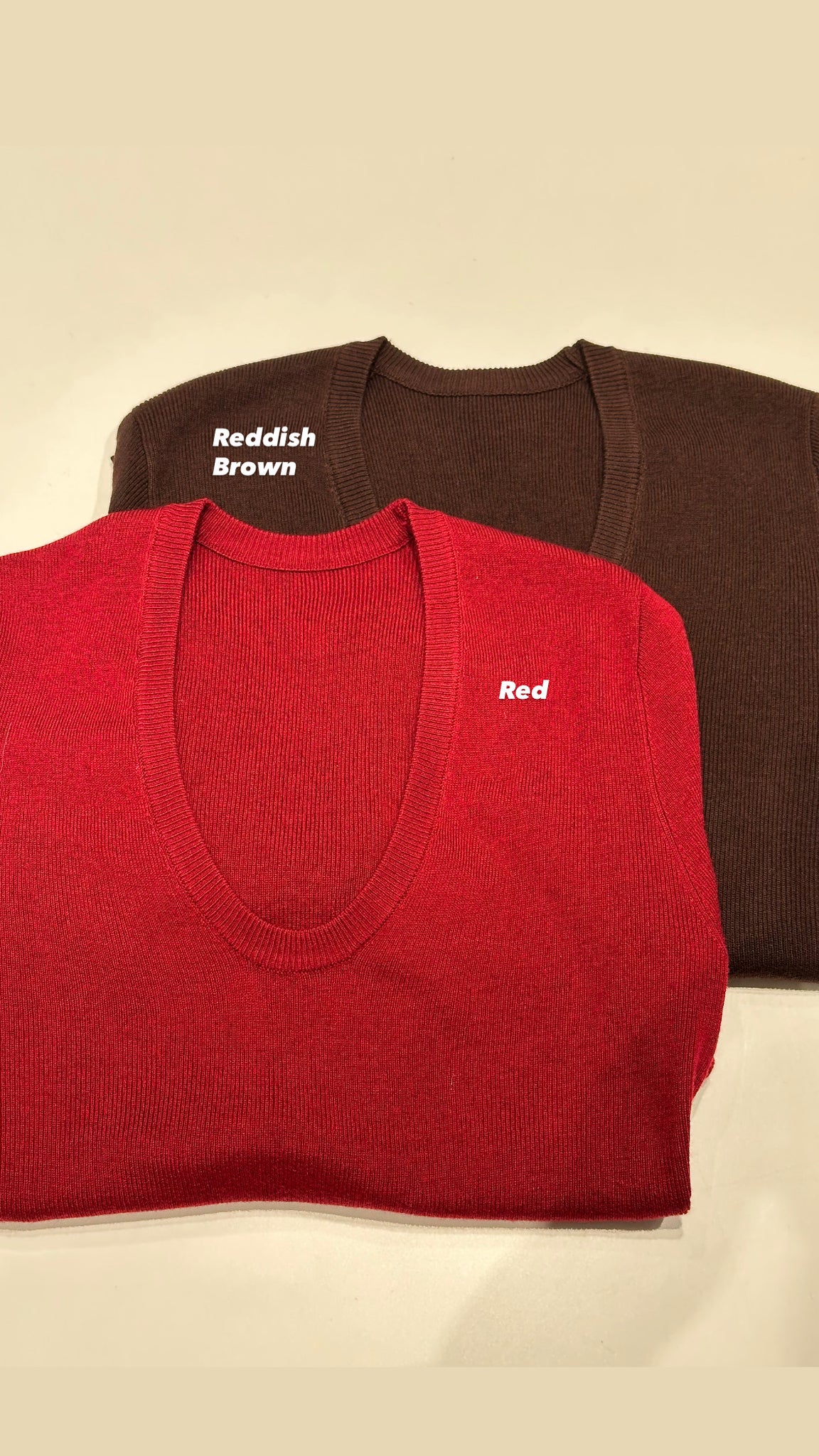 Super Nice Low U Collar Knit Top