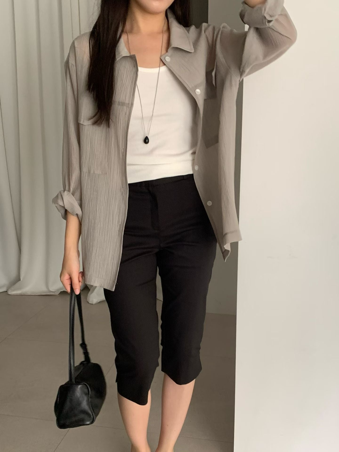 See Through Double Pocket Shirt (限時超抵快閃價$398至今晚23:59, 19-20Jul 超抵價$428, 之後批發價$468)