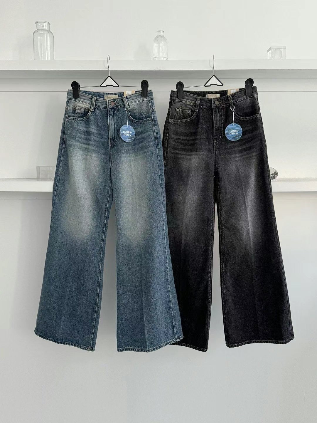 Washed Flare Jeans