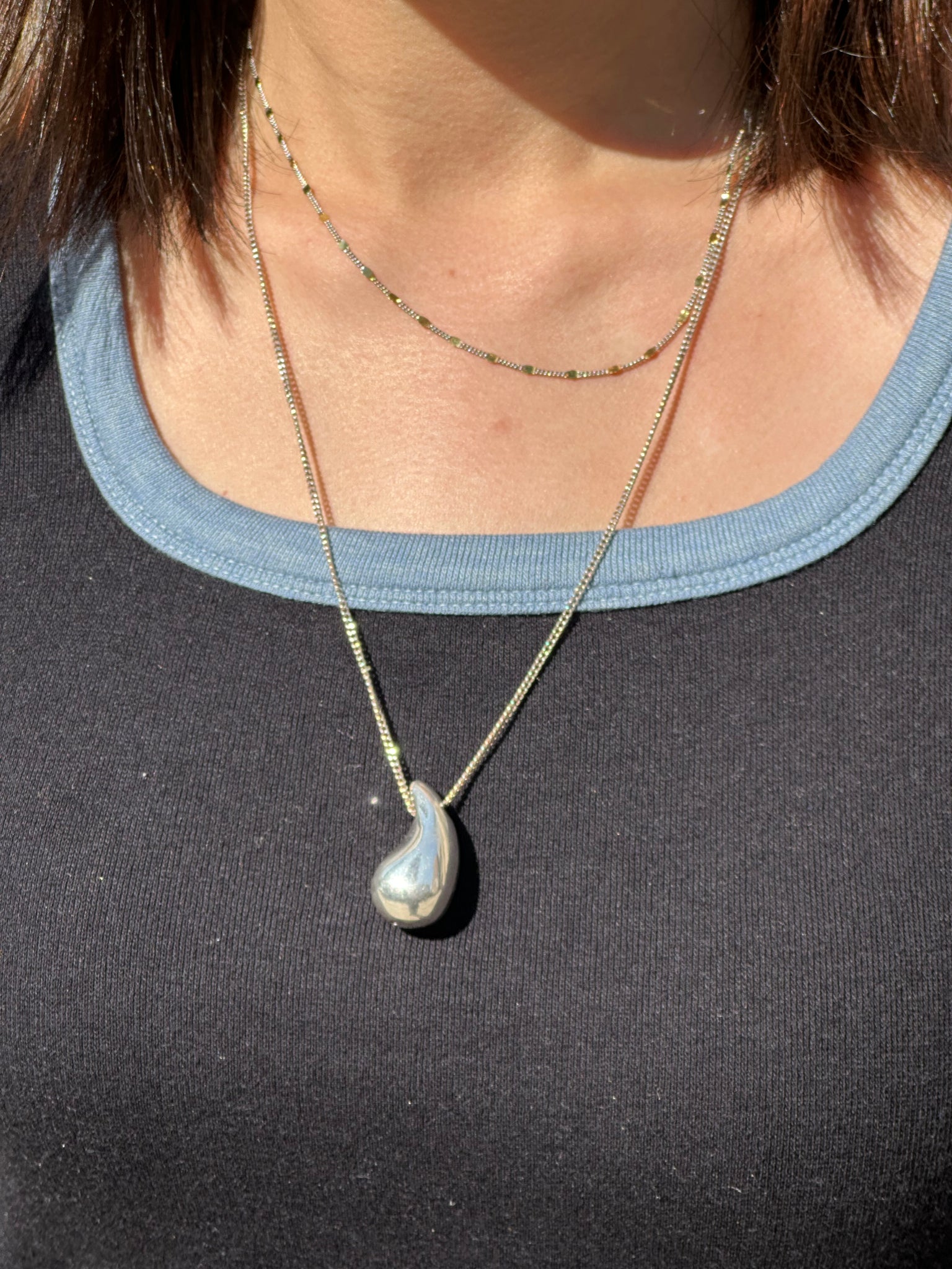 925 Two Tone Daily Matching Necklace