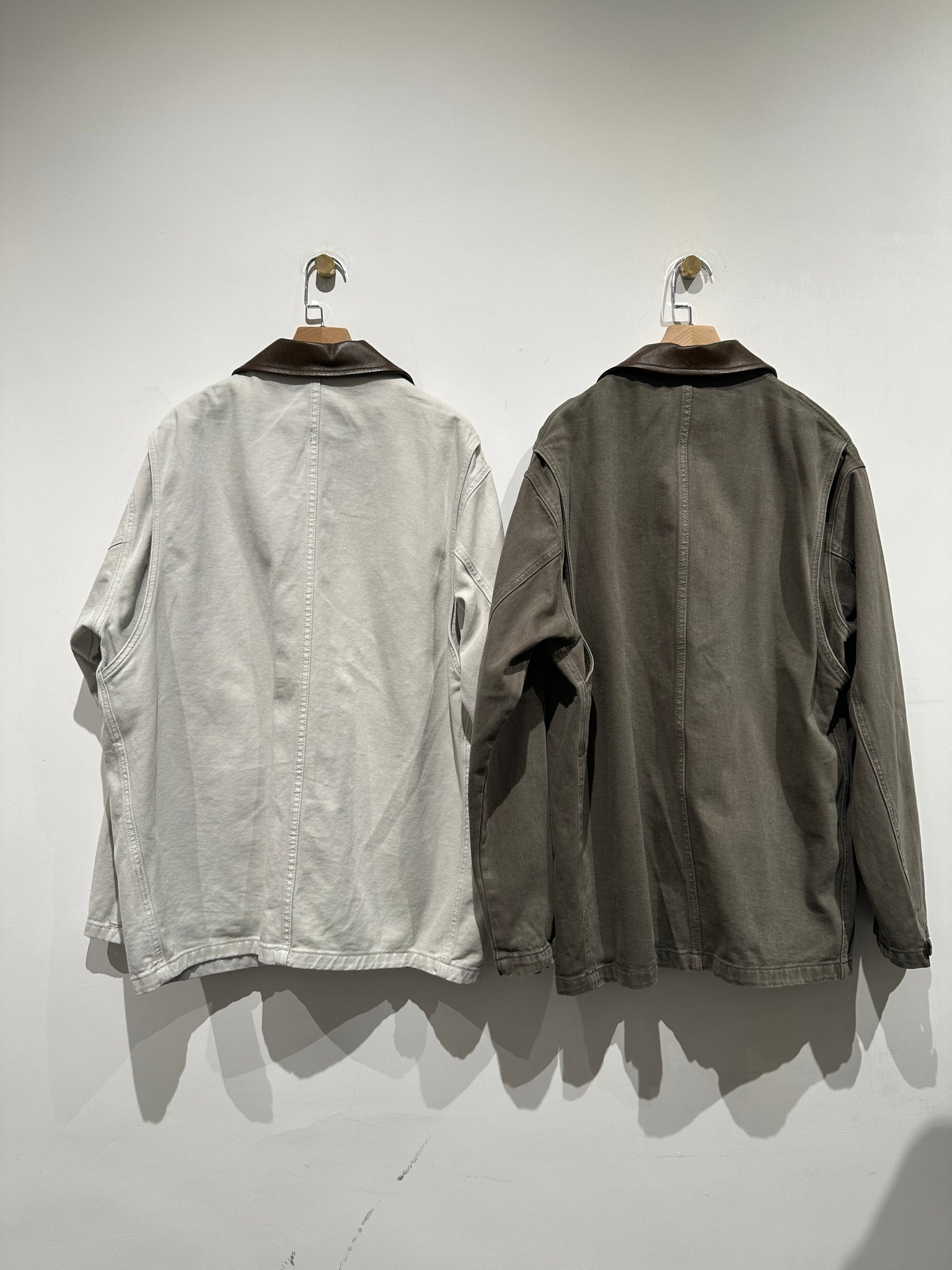 Faux Leather Collar Barn Denin Jacket