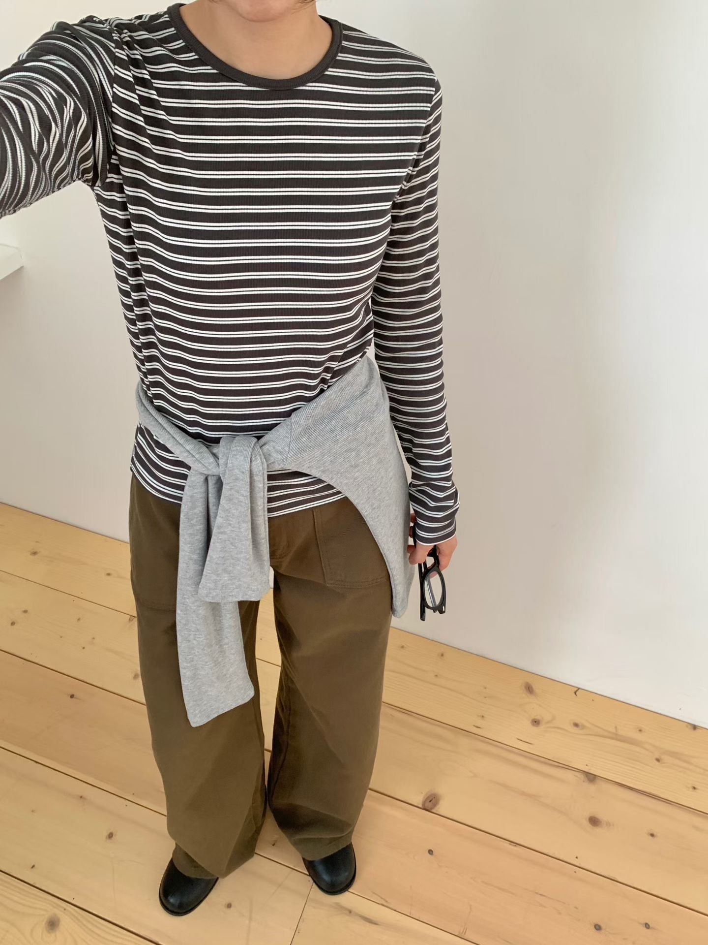 Ribbed Stripe Tee (加購$188)