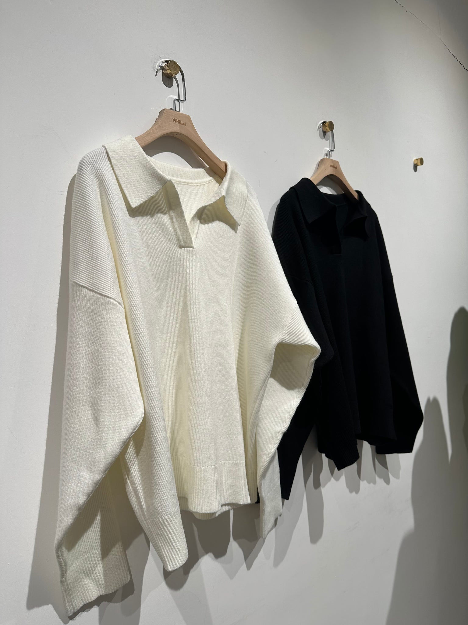 Quality Open Collar Oversize Pullover