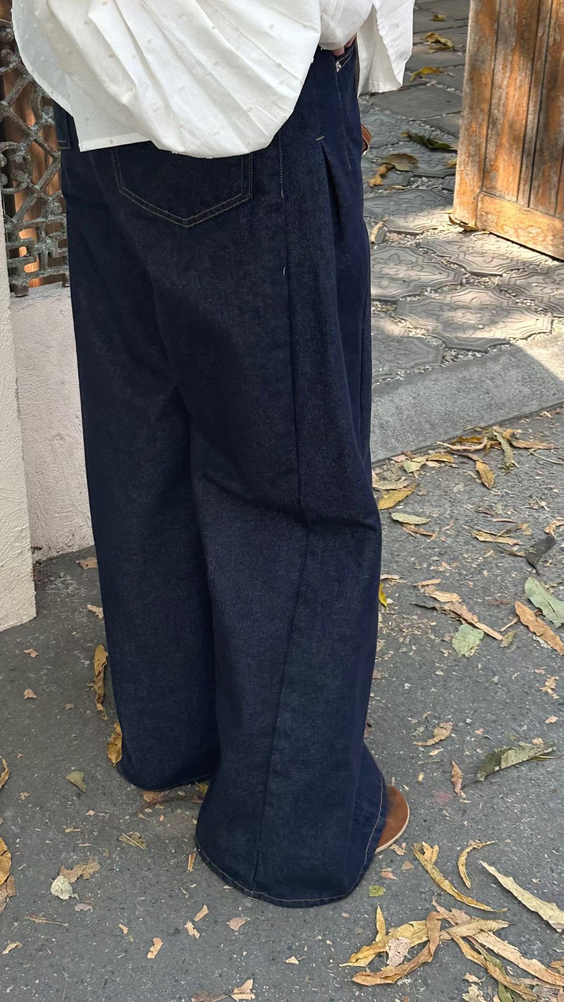 A-Line Unwashed Jeans